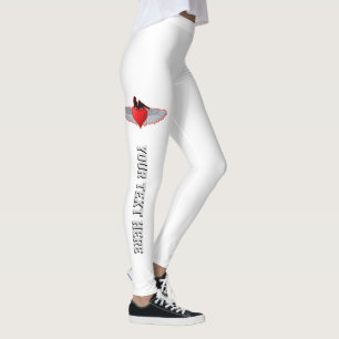 Leggings tatouage cardiaque ailé