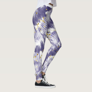 Leggings Teinture à Parties scintillant violet tendance