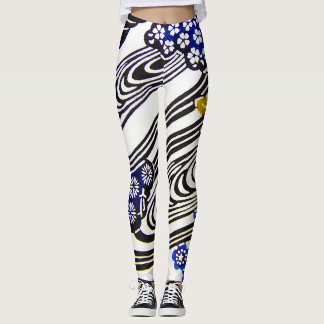 Leggings Teinture d'okinawaïen japonaise (Bingata) (Devant)