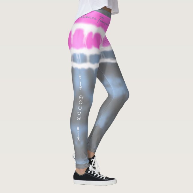Leggings Teinture rose blanc & bleu Tie Twist Sway in Style (Droite)