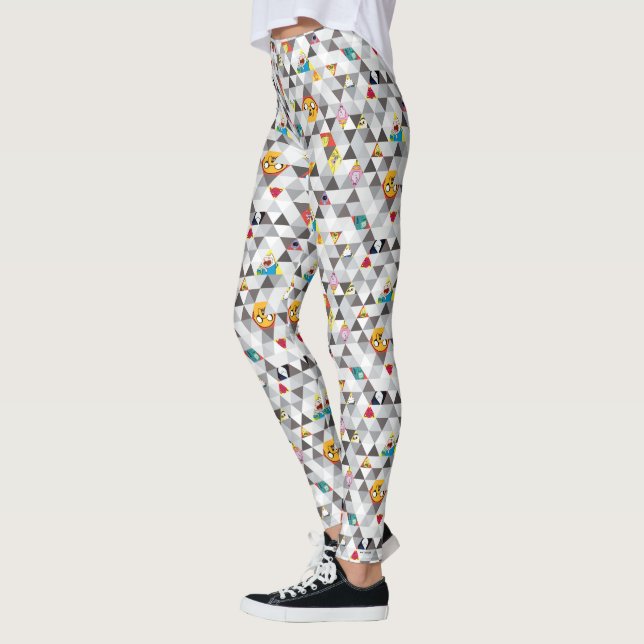 Leggings Temps d'aventure | Motif de caractères triangulair (Gauche)