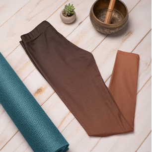Leggings Tendance Automne Couleur Brûlé Cuivre Ombre Leggin
