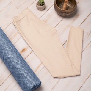 Leggings Tendance Automne Couleur Peach Blush Solide