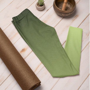 Leggings Tendance Automne Couleur Printemps Vert Ombre Legg