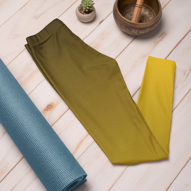 Leggings Tendance Automne Couleur Sunburst Jaune Ombre Legg (Mockup 1 Sunburst Yellow)