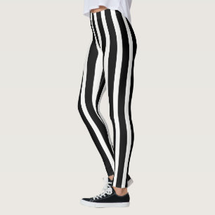 Leggings Tendance Blancs Et Noirs Verticaux