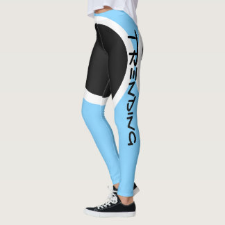 Leggings Tendre la conception bleu-clair