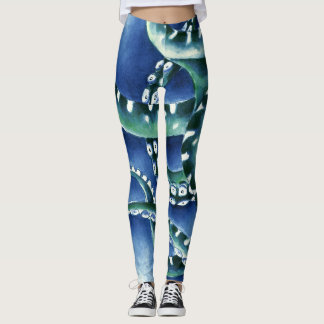 Leggings Tentacles verts bleus