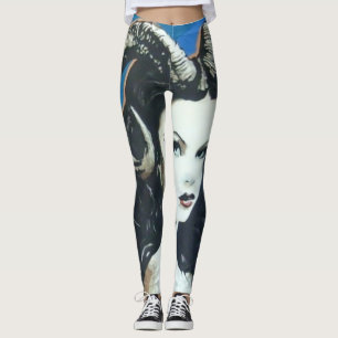 Leggings 'Tentation dans la magie' Peinture sur une
