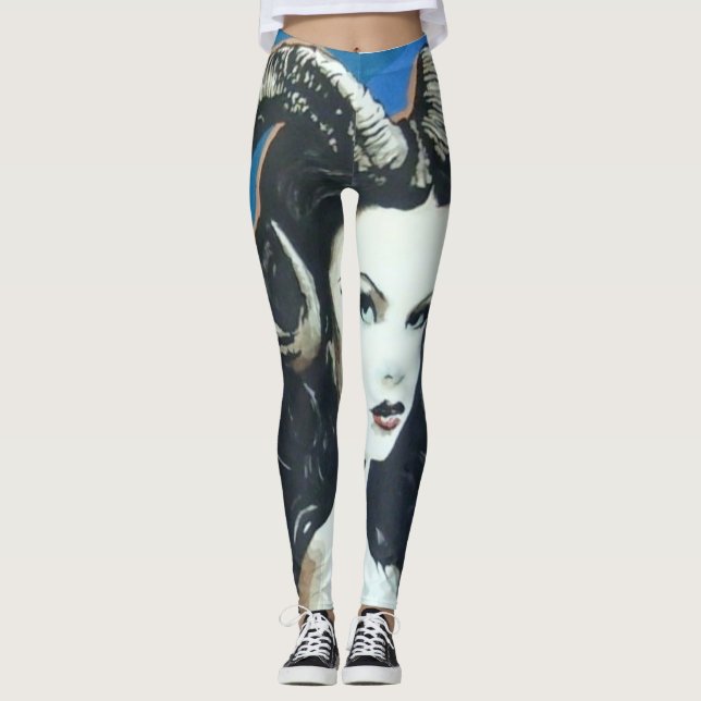 Leggings 'Tentation dans la magie' Peinture sur une (Devant)