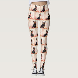 Leggings Terrier australien avec Rose - Saint Valentin