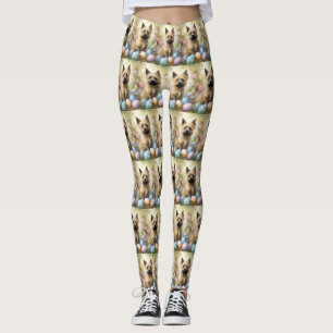 Leggings Terrier Cairn avec vacances de œufs de Pâques