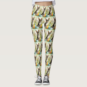 Leggings Terrier Rat avec vacances de œufs de Pâques