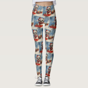 Leggings Tervueren Boston Terrier dans un traîneau Laissez 