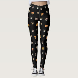 Leggings Têtes heureuses de chat - motif