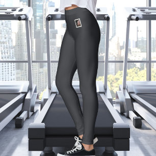 Leggings Texte de photo de compagnie mignonne neutre chaud