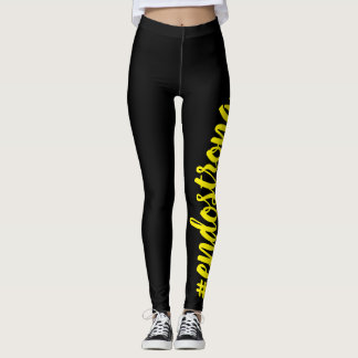 Leggings texte jaune de guêtres de #endostrong
