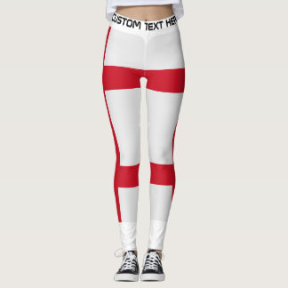 Leggings Texte personnalisé Angleterre Fan de football