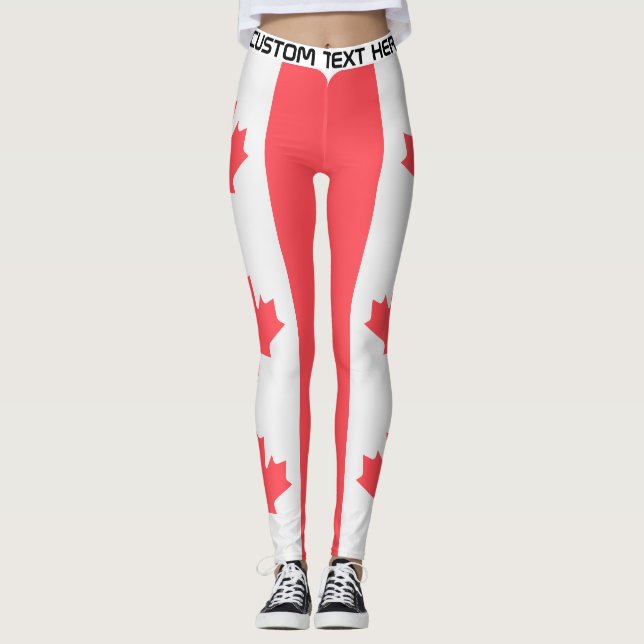 Leggings Texte personnalisé Football Canada (Devant)