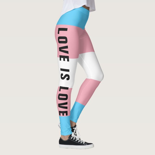 Leggings Texte personnalisé LGBT Arc-en-ciel drapeau de la  (Droite)