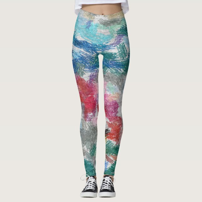 Leggings Texture de crayons (Devant)