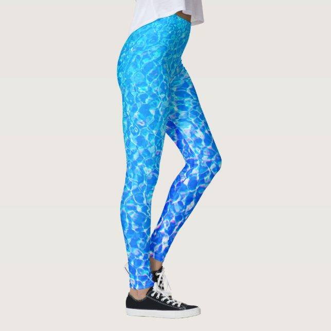 Leggings Texture de l'eau de piscine, (Droite)