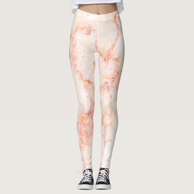 Leggings Texture de marbre à la mode (Devant)