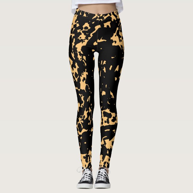 Leggings Texture de marbre mûre (Devant)