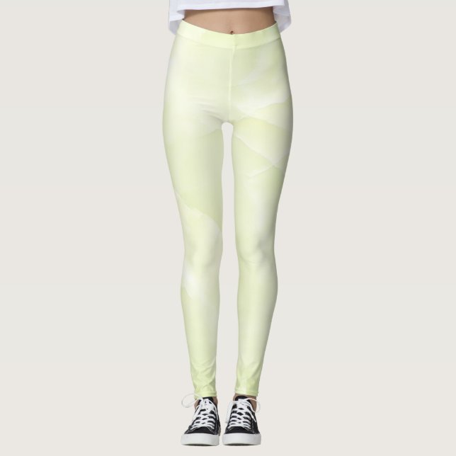 Leggings Texture de marbre vert girly cool (Devant)