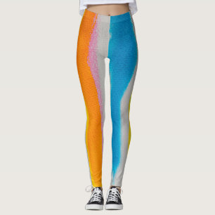 Leggings Texture de rayures d'aquarelles