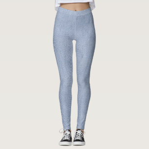 Leggings Texture de Tissage en Denim Doux
