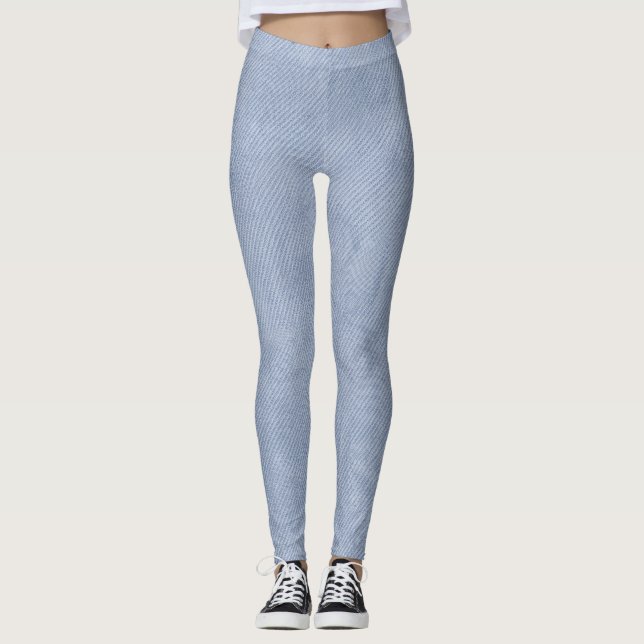 Leggings Texture de Tissage en Denim Doux (Devant)