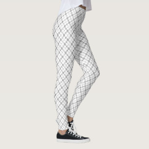 Leggings Texture Géométrique Monochrome Motif Diamant Sans 
