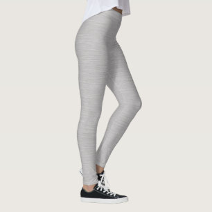Leggings Texture métallique argentée brossée de qualité sup