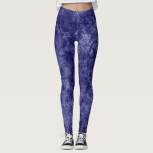 Leggings texture violet foncé texturé en marbre de daim g