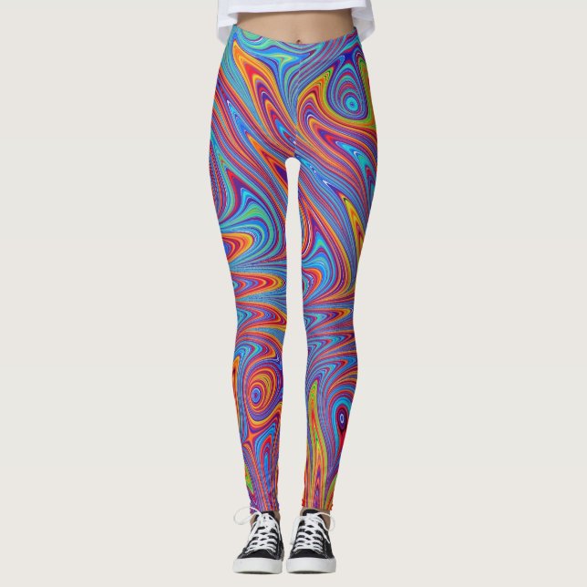 Leggings textures psychodeliques (Devant)
