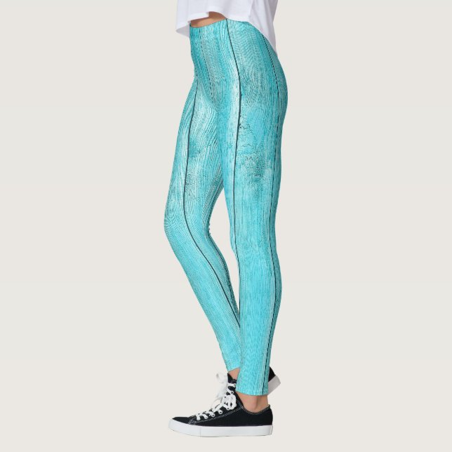 Leggings texturquoise en bois (Gauche)