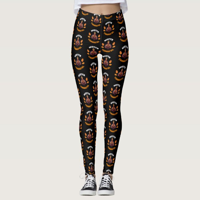Leggings Thanksgiving de Monsieur Thankful Turquie (Devant)