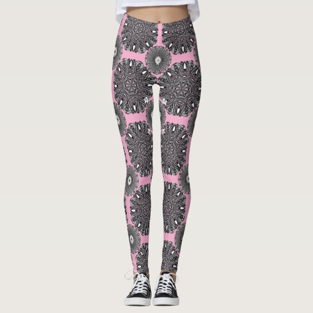 Leggings "The Touch Of Infinity" (monochrome) (Front)