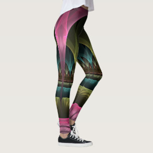 Leggings Théâtre d'Imaginaire, Art Fractal Abstrait coloré