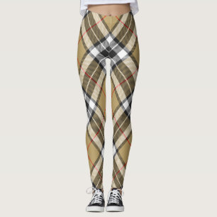 Leggings Thomson Camel Tartan Plaid Family Mode Motif