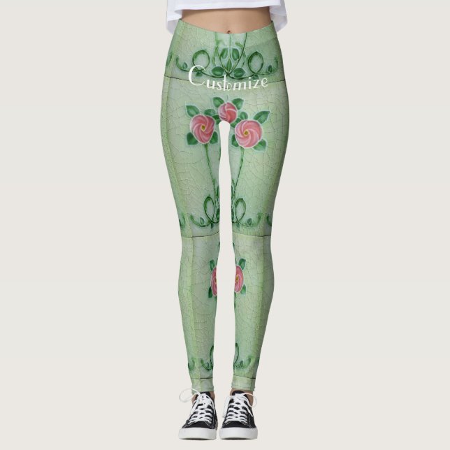 Leggings Three Pink Roses Thunder_cove (Devant)