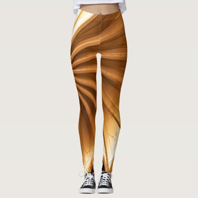 Leggings Tiger-eye coloured Rays Design (Front)