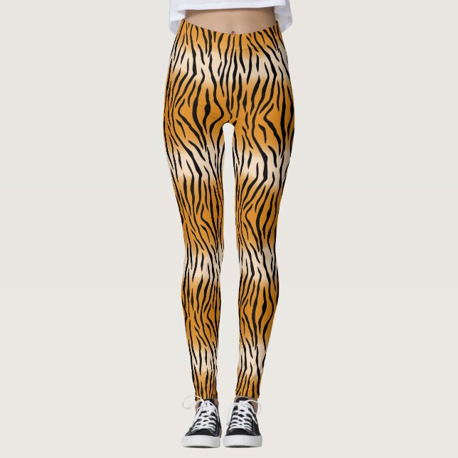Leggings Tiger Stripes Motif Thunder_Cove (Devant)