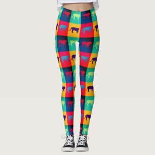 Leggings Tigers dans le style pop art 