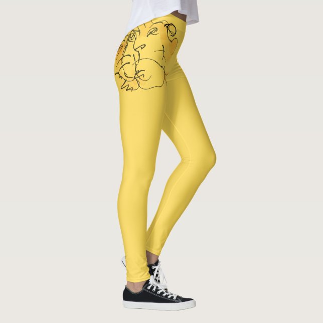 Leggings Tigre Tigre chinois Dessin original mignon Nouvel  (Droite)