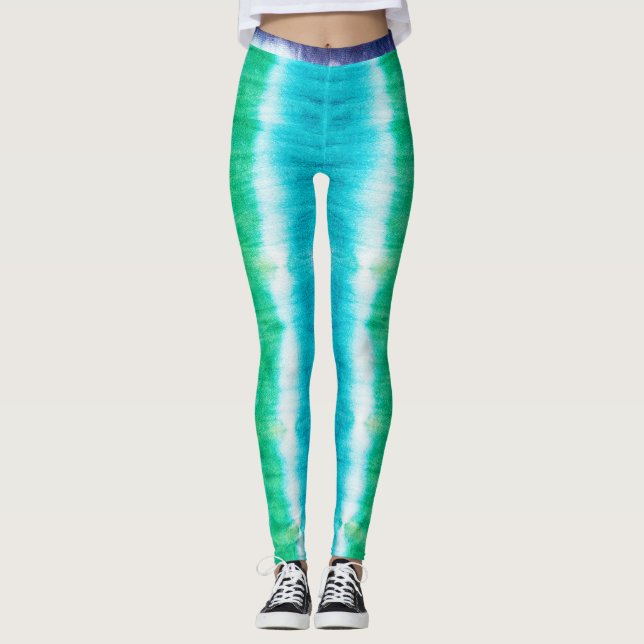 Leggings Tirages d'encre Vibes d'été Tie teinture (Devant)