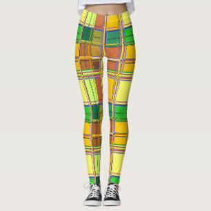 Leggings Tissu Coloré Madras Tartan Caraïbes