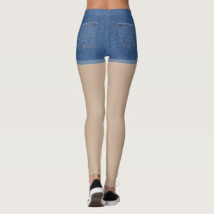 Leggings Tissu d'origine jeans de mode bleu denim pantalons