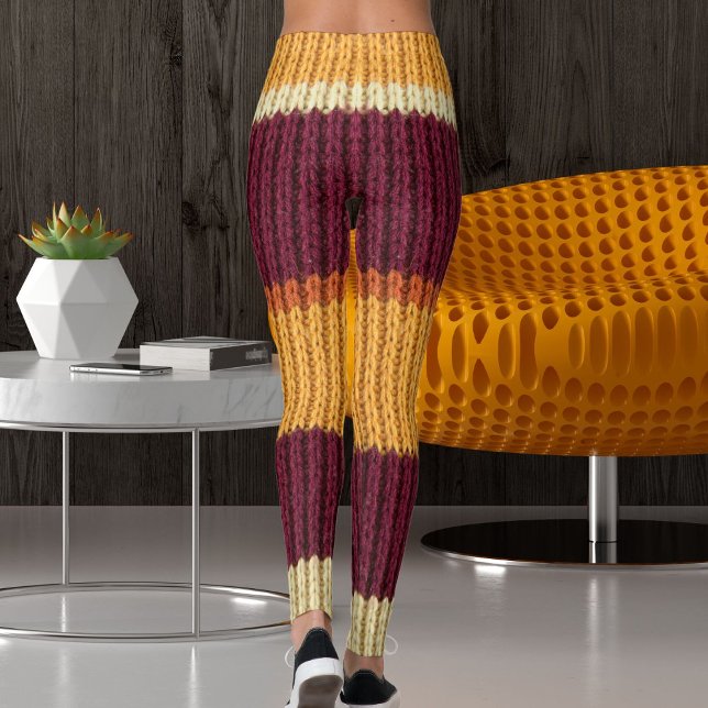 Leggings Tissu graphique à motif de tricot de couverture po (Créateur téléchargé)